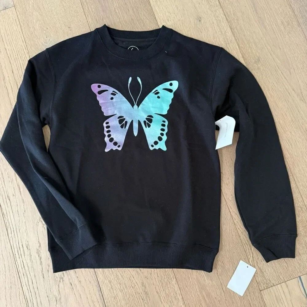 Urban outfitter Butterfly black crew sweater size Xsmall